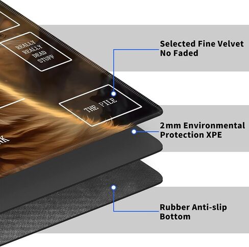 Cool Cat Card Game Mats, MTG Playmat & Mouse Pad 24" x 14", Game Play Mat with Stitched Edge for Magic The Gathering, Anime TCG Card Desk Writing Pad in Kuwait