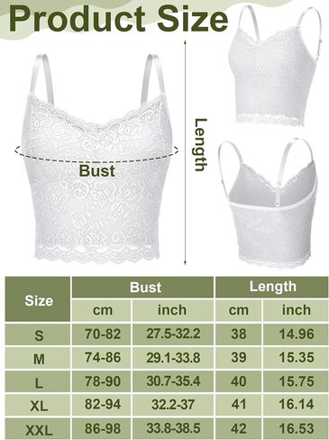 Bencailor 4 Pcs Lace Camisole for Women Spaghetti Strap Lace Bralettes Crop Tops Cami Top V Neck Slim Basic Camisoles in Saudi Arabia
