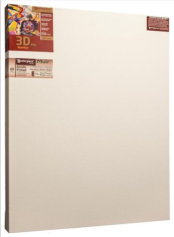تحفة Z1DA-3760 3D Pro 2.5 "Muir Belgian Linen 12.0 أوقية مقدمة من القماش الممتد 37" × 60 "أبيض in Kuwait