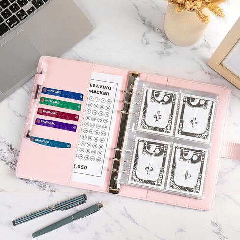 100 Envelopes Money Saving Challenge Book with Envelopes 100 Day Envelope Challenge Money Saving Binder Budget Book with Cash Envelopes, 5,050 Savings Challenge Kit, A5 Money Savings Book WhitePink in Saudi Arabia