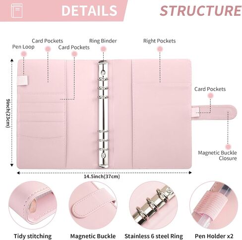 100 Envelopes Money Saving Challenge Book with Envelopes 100 Day Envelope Challenge Money Saving Binder Budget Book with Cash Envelopes, 5,050 Savings Challenge Kit, A5 Money Savings Book WhitePink in Saudi Arabia