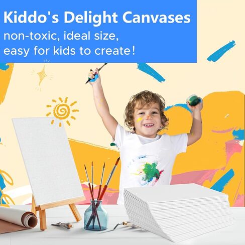 ألواح قماش للطلاء الكلاسيكية 5 × 7 بوصة ، و 5 حزمة لوحة صغيرة اللوحة للمبتدئين ، ولوحة قماش الطلاء الفارغة ، و 100 ٪ من حمض القطن ، والجيسو ، للاكريليك ، الزيت والدهانات العظام in Kuwait