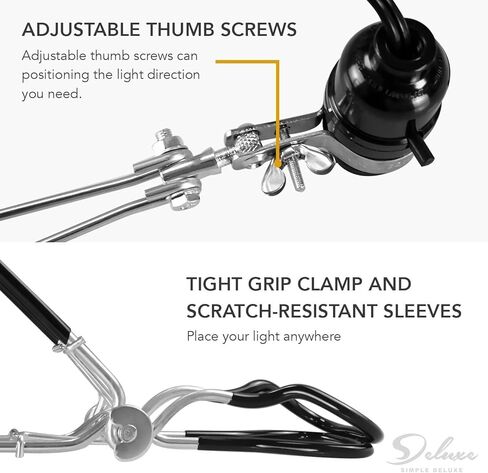 مقبس مصباح مشبك ديلوكس بسيط مع عاكس الألومنيوم 8.5 بوصة قابلة للفصل يصل إلى 150 واط ، in Kuwait