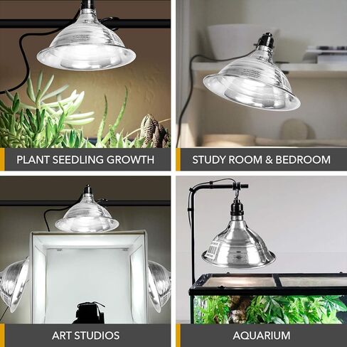 مقبس مصباح مشبك ديلوكس بسيط مع عاكس الألومنيوم 8.5 بوصة قابلة للفصل يصل إلى 150 واط ، in Kuwait