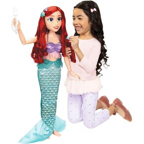 Disney Princess Ariel Doll Playdate 32" Tall & Poseable, My Size Articulated Doll in Mermaid Outfit, Comes with Dinglehopper to Comb Her Long Red Hair, and Seashell Hair Pins