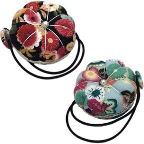 Feihong 2 حزم وسائد دبوس حزام معصم خياطة وسادة إبرة pincushion يمكن ارتداؤها مع حزام معصم مرن