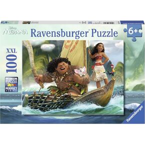 Ravensburger Disney Moana One Ocean One Heart - 100 Piece Jigsaw Puzzle for Kids | Unique Piece Design | Promotes Problem Solving Skills | Family-Friendly Fun | Sustainable and Durable