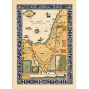 1000 قطعة لغز | 1928 خريطة صورة الأرض المقدسة | الألغاز التوراتية للبالغين
