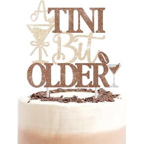 A Tini Bit Older Martini Cake Topper Glitter Espresso Martini Party Decorations A Tini Bit Older Birthday Decorations for Espresso Martini Birthday Party Bachelorette Bridal Shower Party Supplies
