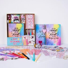 ele ELEOPTION DIY Journal Kit for Girls Ages 8-12,98pcs Journal Set DIY Girls Diary age 6-8 Scrapbook & Diary Set, Journaling Art Crafts Kit for 8 9 10 11 12 13 14 Year Old Teenage Girl