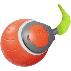 Interactive Cat Toys Upgrade Speedy Ball 3.0 Rechargeable Automatic Cat Ball Toy with Tail Pet Rolling Toy for Bored Indoor Adult Cats,Motion Activated (Red)