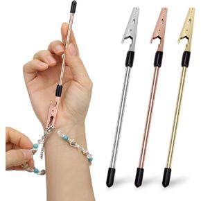 Coldairsoap 3Pcs Bracelet Clasp Helper Tools, Metal Jewelry Clasp Helper Bracelet Fastener Jewelry Assistance Tool for Necklace Watch