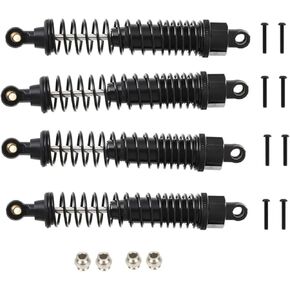 Aluminum RC Shocks Absorbers 108mm Damper for HSP HPI Himoto Redcat 1/10 Scale RC Car Monster Truck Off Road Buggy 4pcs/set（Black）
