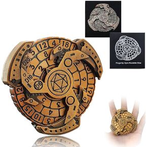 2025 Shadow Roulette Dice Spinner for DND Dice Set, 7-in-1 Dragon Metallic D&D Dice with Gift Case for Dungeons and Dragon Game, RPG Role Playing Table Game Gifts (Black Gold)