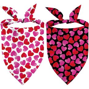 حزمة عيد الأم عيد الأم حزمة 2 ، وأوشحة للحيوانات الأليفة Pink Hearts للحصول على هدايا عيد ميلاد Bandanas Bandanas للكلاب الصغيرة (عيد الأم ، كبيرة)
