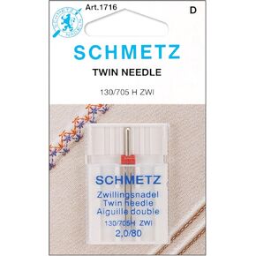 Schmetz Twin Machine Needle 1/Pk- Size 2.0 12/80