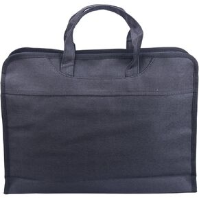 Document Bag Oxford Fabric Document Bag, A4 Zipper File Bag with Handle, Waterproof File Tote for Business, Paper, Laptop, Black Document Storage Handbag, Meeting Office Organizer Briefcase