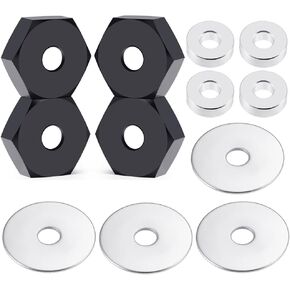 4Pcs 14mm to 17mm CNC Wheel Hex Hub Adapter for 1/8 Typhon/Kraton/Outcast/Notorious RC Big Rock Crawler Off Road Monster Truck Upgrades Part