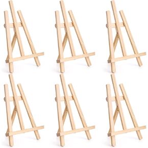 Tosnail 6 Pack 12" Art Easel Stand Tabletop Wooden Display Stand Photo Holder for Artist, Students, Adults, Kids Painting