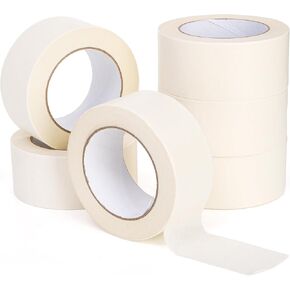 Tosnail 6 Pack 2 Inches White Artist Tape Medium Tack, 328 Yards Art Masking Tape for Drafting, Art Watercolor Painting, Canvas Framing