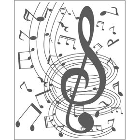 Kwan Crafts Musical Note Background Plastic Embossing Folders for Card Making Scrapbooking and Other Paper Crafts 3050929