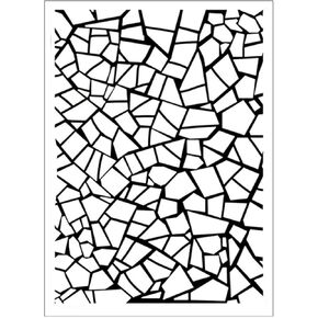 Arbuya Craked Glass Texture 3D Plastic Embossing Folders for Card Making or Journaling DIY Template Photo Album Paper Handmade Scrapbooking Craft Decoration Mold 5"x7"