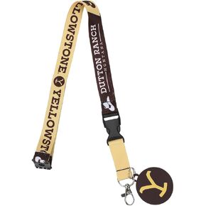 Yellowstone Dutton Ranch 22-Inch Lanyard With Rubber Charm and Clear ID Sleeve