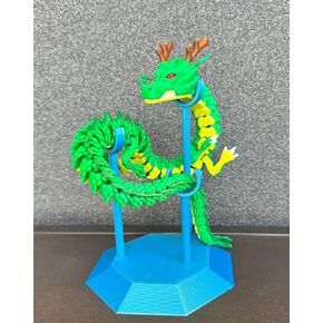 Shenron Figure - 45cm Articulated 3D Printed Dragon with Stand, Flexible Shenlong Action Figure for Desk Decor, Cake Topper, Stress Relief Toy