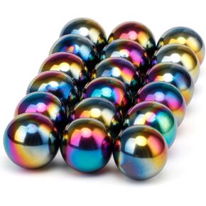 Jumbo Fidgets Science Kit Neat Magnets Blocks Hematite Magnetic Magnets Ring Gifts for Kids Adults, Refrigerator Magnet for Home Office Neat Party Favors Supplies Goodie Bag Fillers 30 PCS 20mm