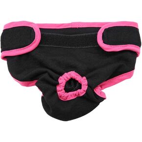 Dog Underwear Flexible Physiological Pants Puppy Female Pet Sanitary Diaper for Small Medium Large Dogs(M- Black)