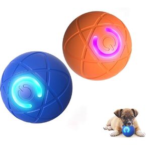 2025 New Shaky Ball Toy for Dogs, Shaking Dog Ball, Vibrating Dog Ball,Vibrating Ball for Dogs, Interactive Dog Ball, Automatic Moving Dog Toy Ball for Dogs, Suitable for All Dogs 2pcs(Orange+Blue)