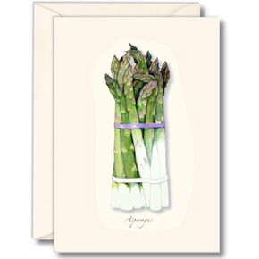 Earth Sky + Water - Asparagus Notecard Set - 8 Blank Cards with Envelopes
