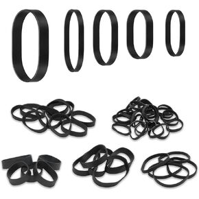 70 Pcs Tactical Rubber Bands, Black Elastic Wide Thick Rubber Bands UV Heat Cold Resistant Heavy Duty Rubber Bands for Hunting Hiking Outdoor Camping Survival, 5 Sizes