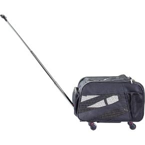 dbest products Pet Smart Cart, Medium, Black, Rolling Carrier with wheels soft sided collapsible Folding Travel Bag, Dog Cat Airline Approved Tote Luggage backpack