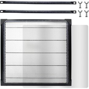 XUNKUNER Honeycomb Working Table 500mm x 500mm Aluminium Alloy Honeycomb Laser Cutting Mat with Aluminum Plate for for Laser Engraver Cutter,Working Area 19.68" x 19.68"