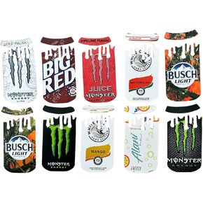 Drip Can Freshie Cutout Cardstock | 10 Pack 2.15 x 3.5" China Mold Beer Soda Tumbler Rounds Manly Summer Drinks Claw Oven Safe Bake Silicone Mold