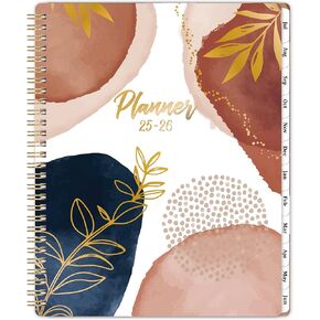 2025-2026 Planner - Academic Planner 2025-2026, Jul. 2025 - Jun. 2026, 8'' x 10'', 2025 Planner Weekly and Monthly with Coated Monthly Tabs, Large Daily Space, Daily Check Boxes, Twin-Wire Binding