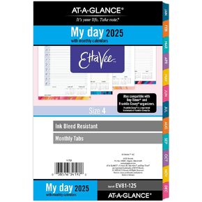 2025 AT-A-GLANCE® EttaVee™ Daily/Monthly Planner Refill, Desk Size, January to December