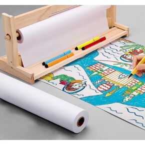 White Roll of Paper for Arts Crafts,Tracing Patterns, 12 Inch by 100 Feet Sketch and Trace Roll, Drawing Paper Roll for Paints, Wall Art, Easel Paper, Watercolor Paper,Bulletin Paper, Kids Crafts