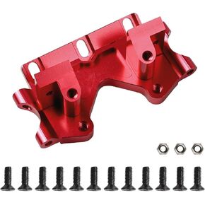 Hosim RC Alloy Aluminum Front Lower Bulkhead, Fits for The 1/10 Slash 2WD RC Crawlers Models Replacement Parts 2530 2530A(Red)