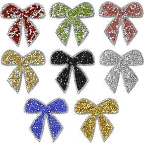 misscrafts 8pcs قوس الحجر الراين بقع مختلطة البلورات الفوقية الحديد على بقع لأكياس DIY إصلاح ملابس الزفاف