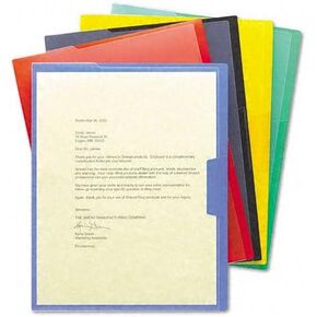 Smead : Clear-Front Project Jackets, Letter, Poly, Black/Blue/Green/Red/YW, 5 per Pack -:- Sold as 2 Packs of - 5 - / - Total of 10 Each