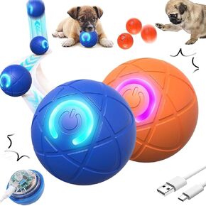 Shaky Ball Toy for Dogs, Vibrating Dog Ball, Upgrad Interactive Dog Ball Automatic Moving Dog Toy Ball, USB Rechargeable Vibrating Dog Ball Remote Control Pet Ball for All Dogs