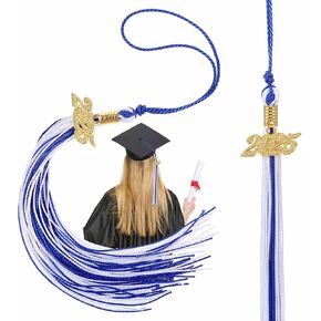 Grevosea 2025 Tassel Graduation, 2 Pieces Graduation Tassels with 2025 Year Charm Graduation Cap Tassel 2025 Graduation Tassel Graduation Cap Decorations for 2025 Graduation Ceremonies (Blue)