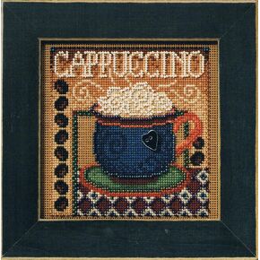 Cappuccino Beaded Counted Cross Stitch Kit MH14-8202 Mill Hill Buttons & Beads 2008 Autumn