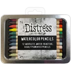 Tim Holtz Ranger Distress Watercolor Pencil 12pc Set 4 TDH83580
