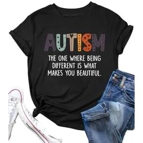 Autism Awareness Shirts Women Autism T Shirt Autism Aceeptance Tee Casual Inspirational Tops