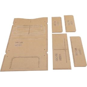 5pcs Acrylic Template, Long Wallet Pattern Leather Mold for DIY Hand‑Made Making Crafts Accessories