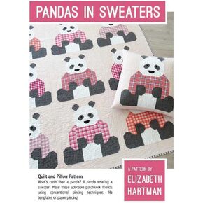 Elizabeth Hartman Pandas in Sweaters Pattern