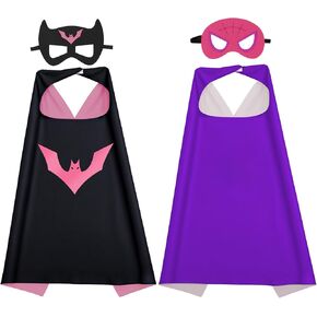 Superhero Capes and Masks Kids Costumes Halloween Christmas Cosplay Dress Up for Boys Girls